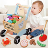 Shopping Cart Toys children supermarket wheelbarrow Large simulation girl Play house Toys Earnest music fruit boy