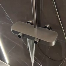 源头厂家枪灰色三档淋浴花洒套装龙头家用卫浴淋雨花晒喷头