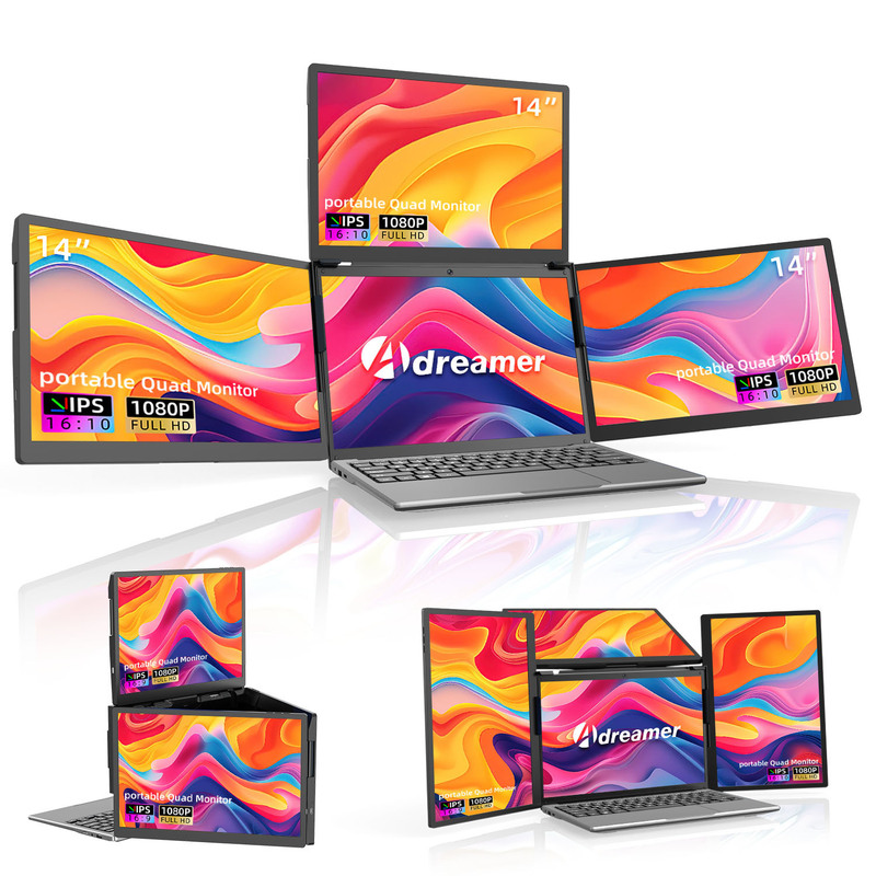 Manufacturer Wholesale Game Sw Mobile Phone Laptop Extended Expansion Secondary Screen Single Double Three Screen Portable Monitor