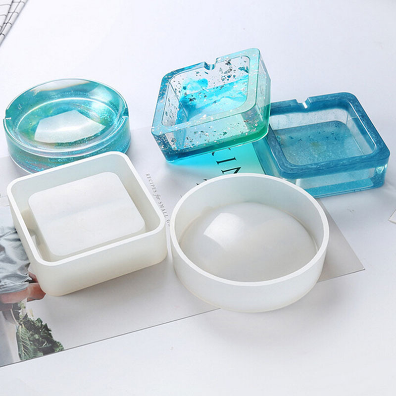 New Mirror Ashtray Silicone Mold Crystal...