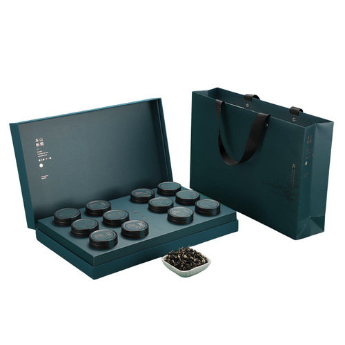 Wholesale Set of Handcrafted 12 Small Jars of Qinghai Black Goji Berry Gift Box, Large Particle Goji Berries, Rich in Anthocyanins, High-End Nourishing Product