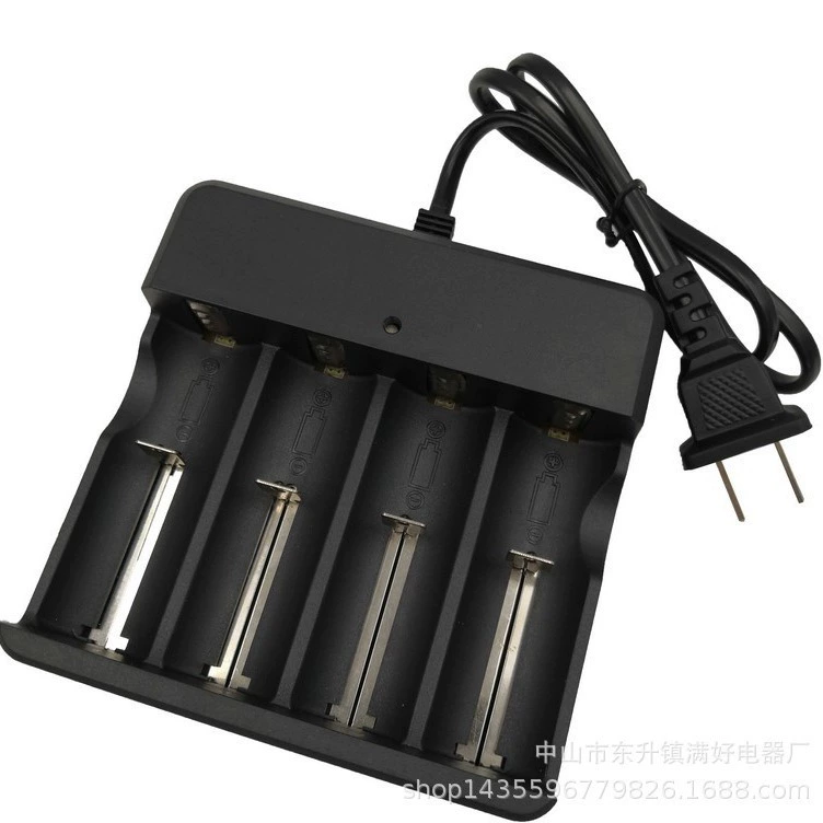 Зарядное устройство 18650 с четырьмя слотами и 4 слотами 16340 Зарядное устройство 26650 с линейным интеллектуальным зарядным устройством с четырьмя зарядками