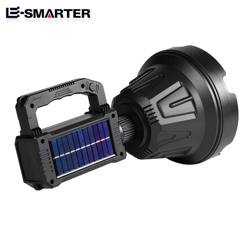 Cross-border new multi-functional P50 searchlight strong light LED flashlight solar rechargeable portable light with multi-color filter