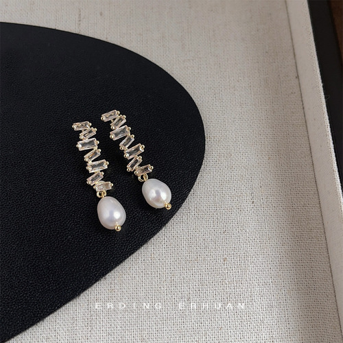 [Collection] Freshwater Pearl Original Design Handmade Earrings 925 Silver Needle French Retro Earrings Factory Earrings