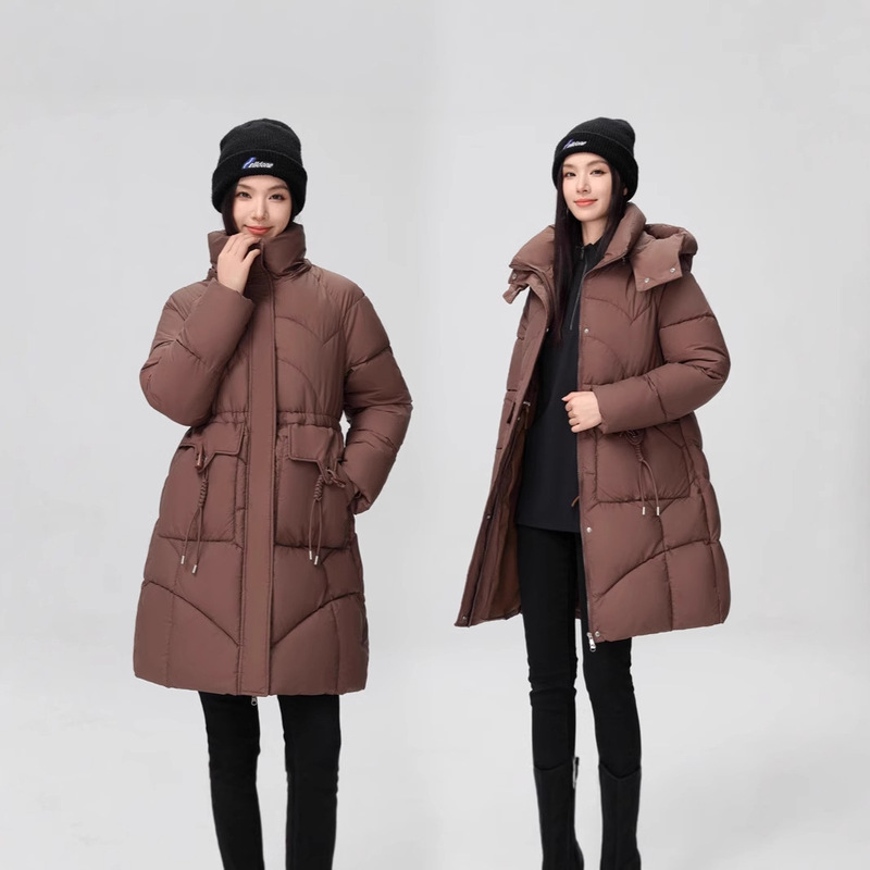 Down cotton-padded jacket women's mid-length 2024 new explosions winter thick warm fashion foreign style coat loose waist