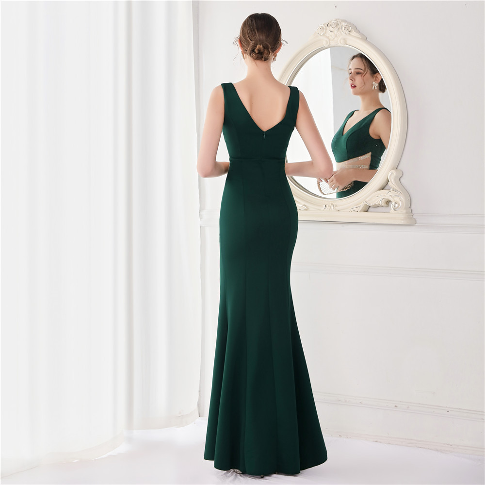D9383 1430K VÁY ĐẦM LIỀN THÂN DỰ TIỆC NỮ YIEOUBA MÙA XUÂN THU ĐÔNG KIỂU ĐUÔI CÁ THỜI TRANG NỮ G04 SẢN PHẨM MỚI
