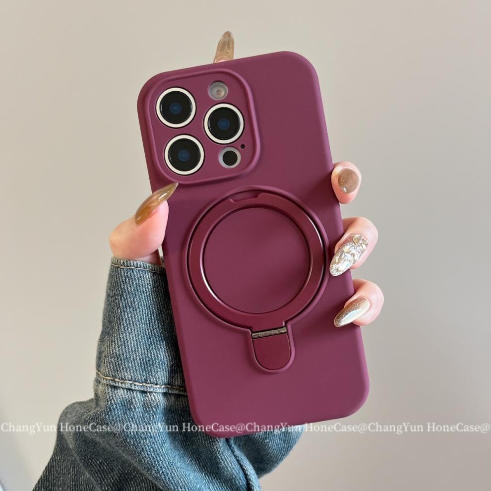 Magnetic Silicone Phone Case For Iphone 15 Pro 14 13 Shockproof_voghion.com