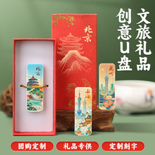 文旅u盘创意国风故宫建筑文创纪念礼品城市景区广告宣传优盘刻字