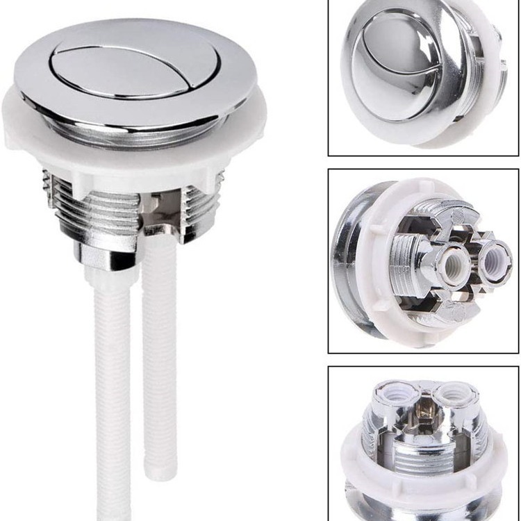 Cross-border 38mm toilet water tank button dual push switch round valve stem button water-saving toilet bathroom accessory