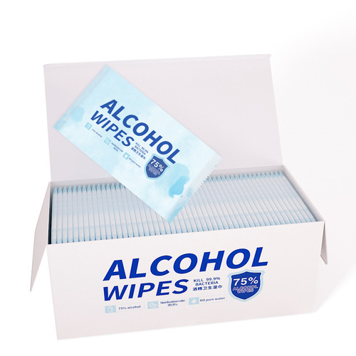Disinfectant wipes boxed single piece independent package office commercial sterilizing disposable sanitary wipes alcohol 75 degree large bag