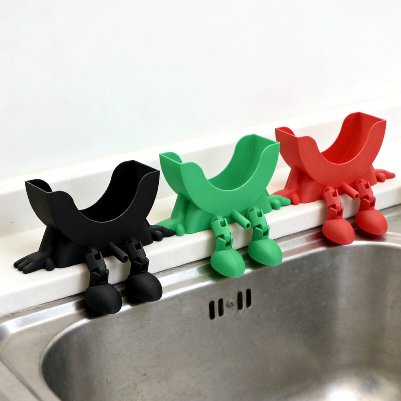 3D Printed Cross-Border Cute Hanging Sponge Holder with Smiley Face for Washing Dishes and Handmade Sponge Holder