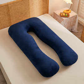 厂家跨境亚马逊多功能孕妇枕头侧卧枕纯棉可拆洗 U型午睡枕靠垫