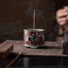 《鹿王本生》敦煌文创九色鹿香插线香复古中国风陶瓷茶道配件国潮