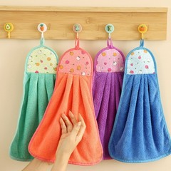 吊り下げ式タオルサンゴのベルベットタオルは吸水性が高くて厚いタイプのキッチンタオルタオル雑巾をかけることができる