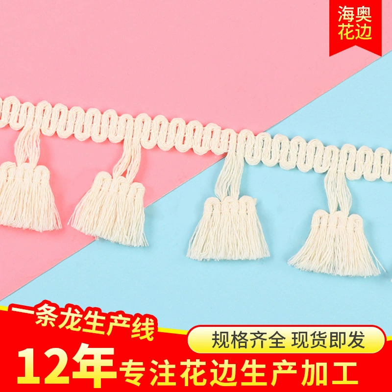 Кромка скатерти в наличии этот белый метла кисточкой Кружева оптом хлопок метла кружева подушка кисточкой Кружева Завод прямых продаж