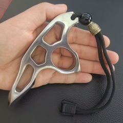 肥厚ステンレス鋼フィンガータイガーリングウィンドウブレーカー自己防衛抗オオカミ車虎拳屋外ハンドサポート拳バックル