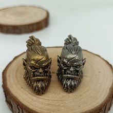 魔兽兽人刀坠EDC伞绳坠手电坠钥匙扣挂件DIY吊坠手工铜饰复古国风