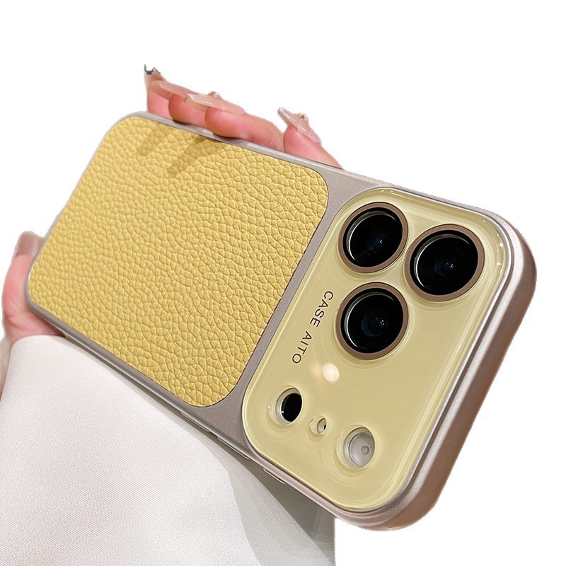 適用iPhone18ProMax荔枝皮紋大視窗手機殼一體AI按鍵蘋果17保護套 5