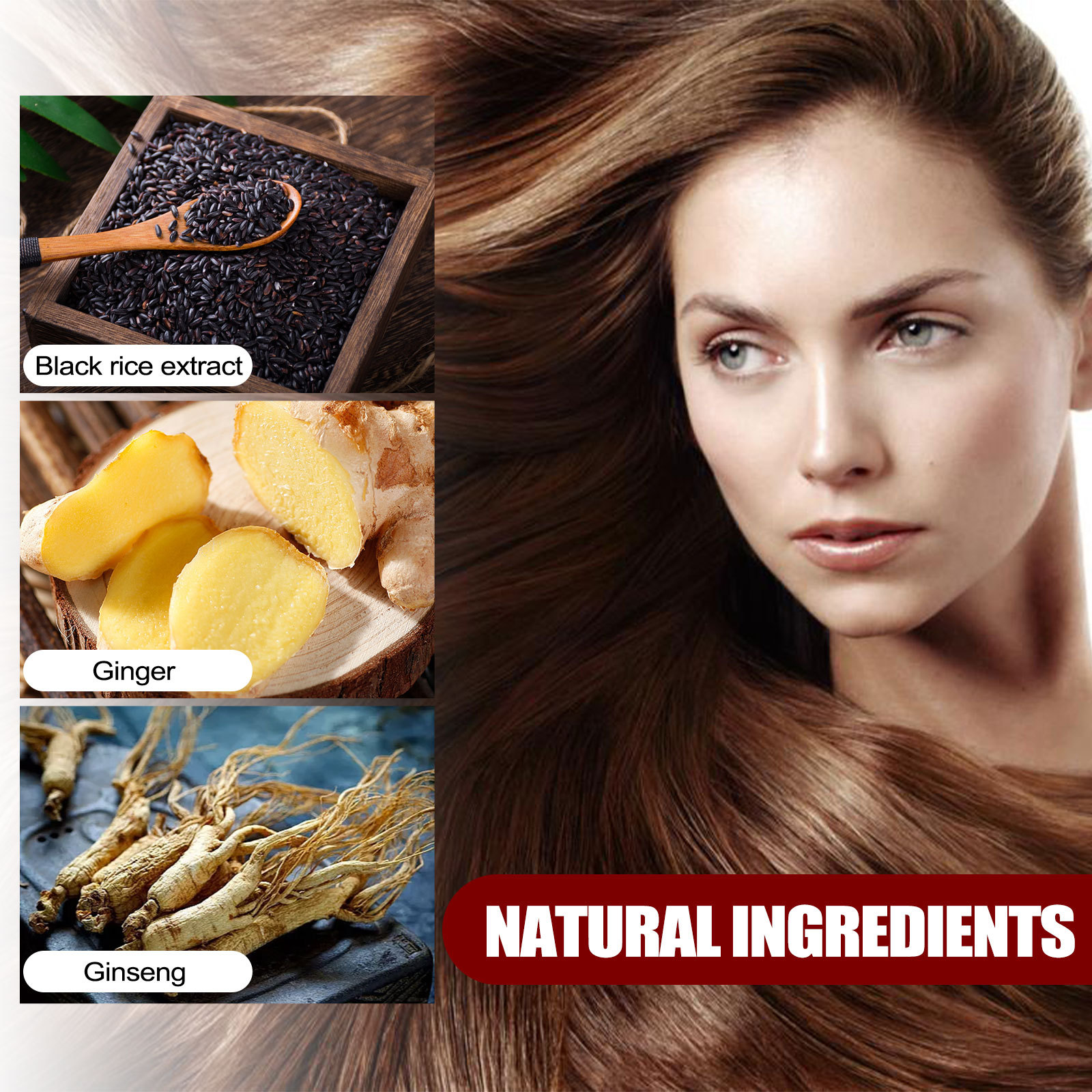 EELHOE riso nero spra, riparazione forte e compatta, nutre la radice dei capelli, li liscia e fa crescere_voghion.com
