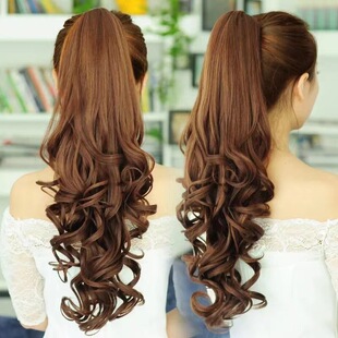 Wig Female Ponytail Wig Female Big Wave Gripper Realistic Natural Pear Flower Large Roll Ponytail Curly Hair Wig Long Style