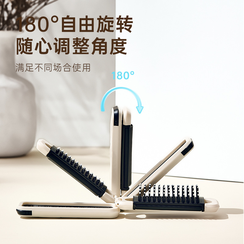 Pequeño peine portátil, peine plegable portátil, bolsa de aire, pein especial para damas, espejo de masaje de cabello, peine integral