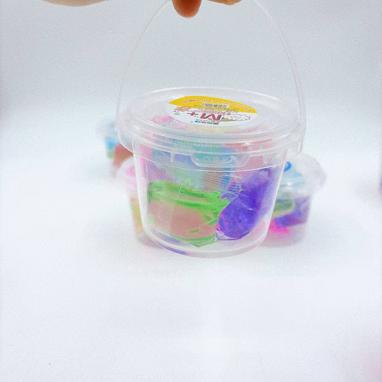 Barril de embalaje independiente barro de color barro de cristal slime puzzle artesanal DIY barro descomprimido multicolor mezcla lotes