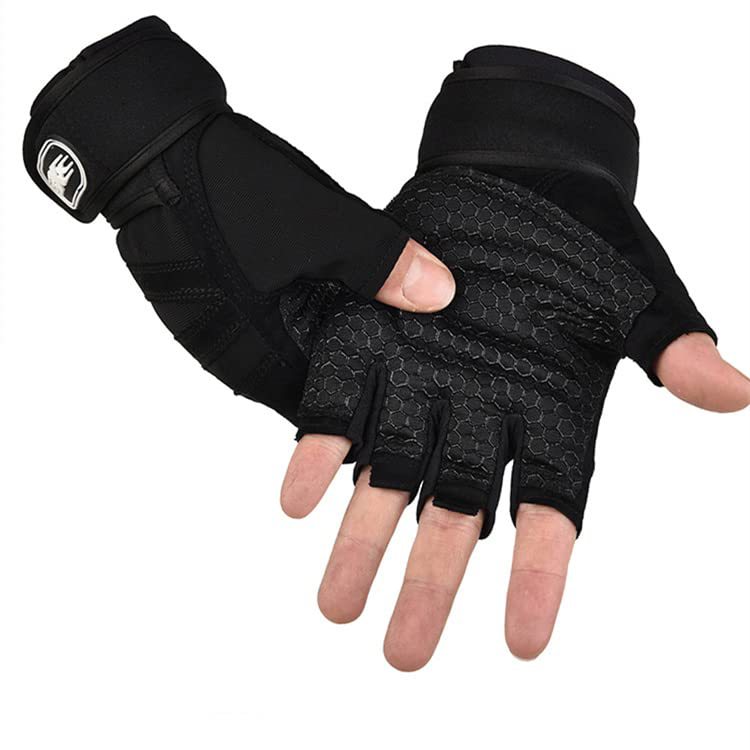 Breathable Fitness Gloves Finger-Free Weightlifting Tactical Gym Sports Gloves for Men and Women Suitable for Mountain Climbing and Hiking