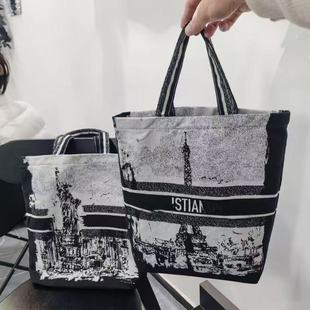 D's New Points Souvenir Paris Tower Goddess Tote Shopping Bag Large Space Practical Shoulder Bag