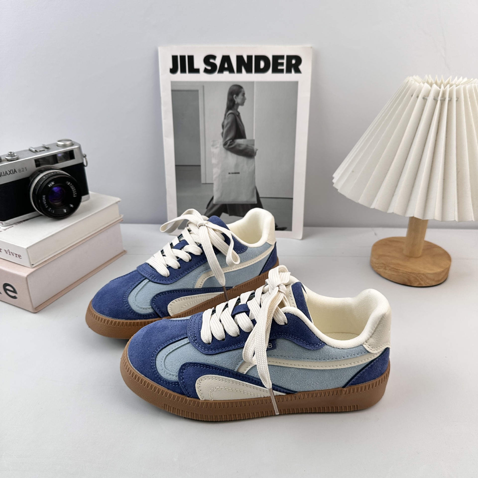 Far Wave suave chica azul gris dulce zapatos de lona de estudiantes para mujeres 2025 otoño universal zapatos casuales image 3