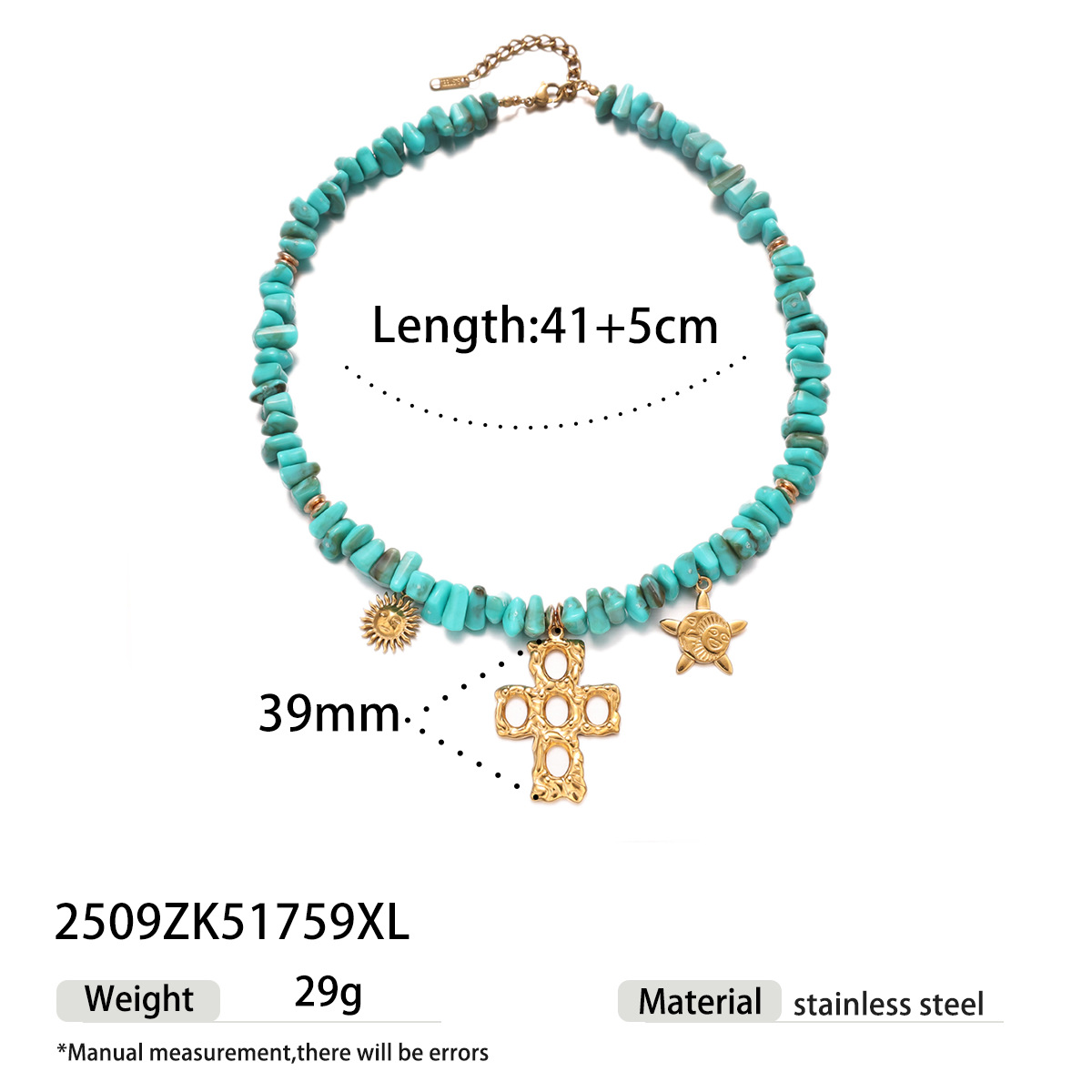Collar de acero inoxidable de lujo ligero y nicho de acero inoxidable de la cruz hueco para mujeres no se desvanecen ventas calientes image 6