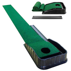 新しいゴルフパット練習器室内自動リターントレーニングカーペットゴルフパッドゴルフ用品
