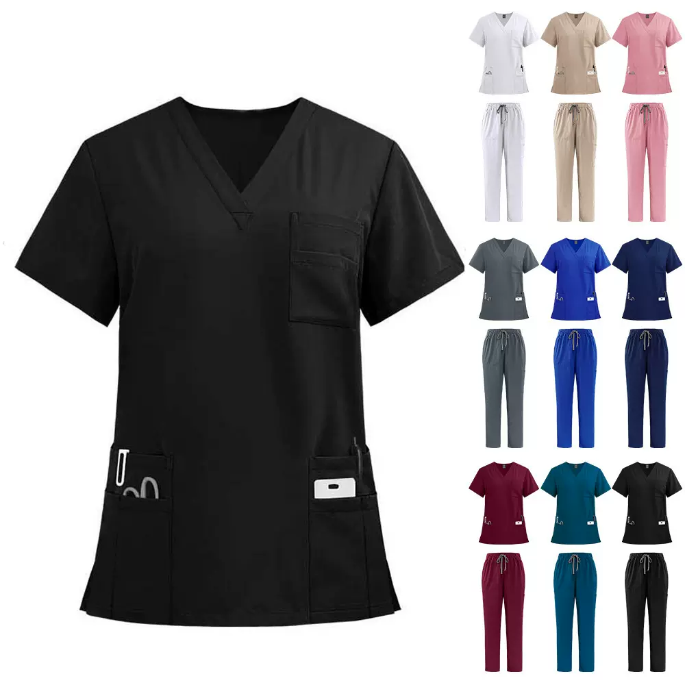 速干四面弹洗手衣跨境亚马逊temu刷手服手术衣口腔美容院工作服