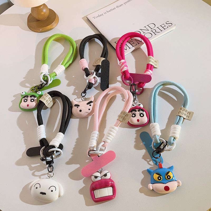 卡通大牙齿玫红鳄鱼挂件手机壳挂绳钥匙扣相机挂饰挂链包包小配件