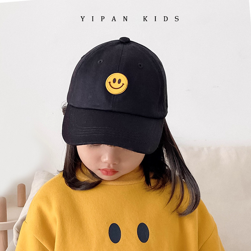 One Pan baby hat spring and autumn new small child tide boys smiley duck tongue casing casual children's baseball cap