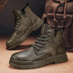 Cross-border Martin Boots Men's Shoes Autumn High-top British Style Casual Leather Shoes Men's Soft Leather Outdoor Combat Workwear Ankle Boots