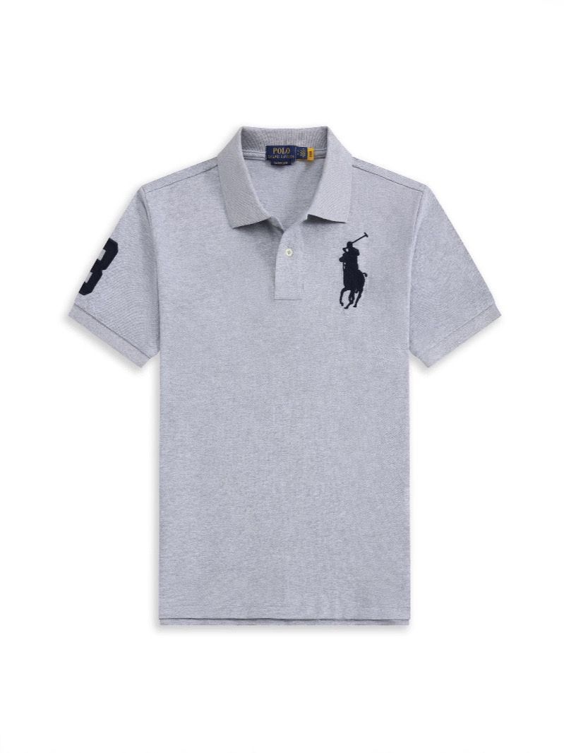 POLOWALK hombre logotipo marino bordado polo con solapa de verano nuevo RL suelto casual camiseta de manga corta
