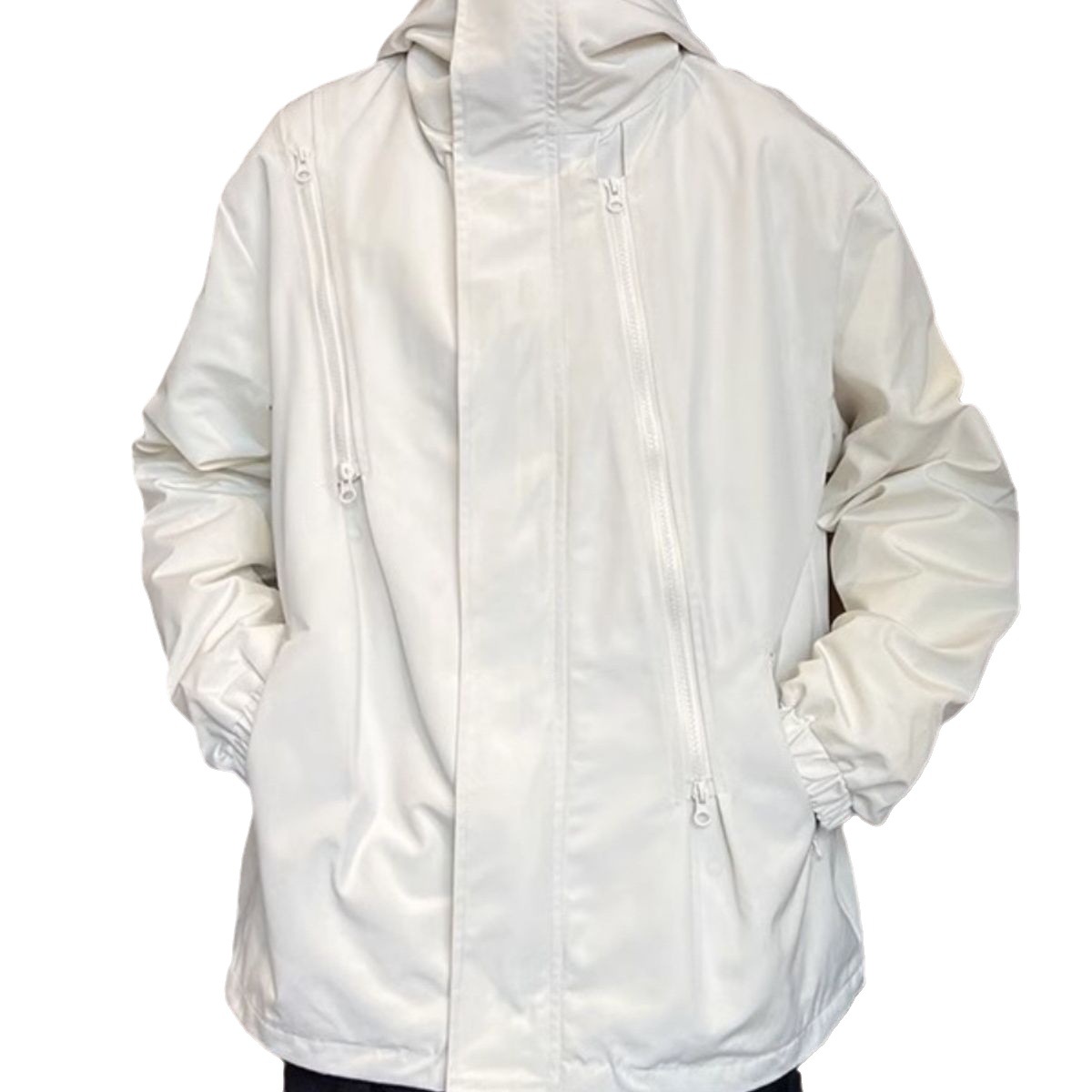 Chaqueta de estilo americano primavera y otoño marca de moda al aire libre herramientas funcionales impermeable a prueba de viento casual chaqueta con capucha