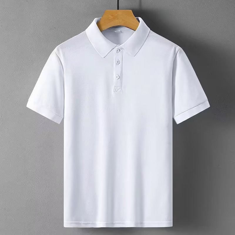 Camiseta de manga corta de solapa de 9 colores camisa de polo de los hombres de verano suelta más tamaño de color sólido herramientas de publicidad logotipo impreso ropa de trabajo