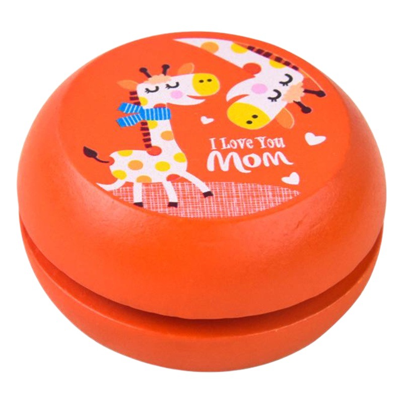 Lindo madera yo-yo niños dibujos animados animal yo-yo bola yoyo puesto Venta caliente juguete de madera pequeño regalo