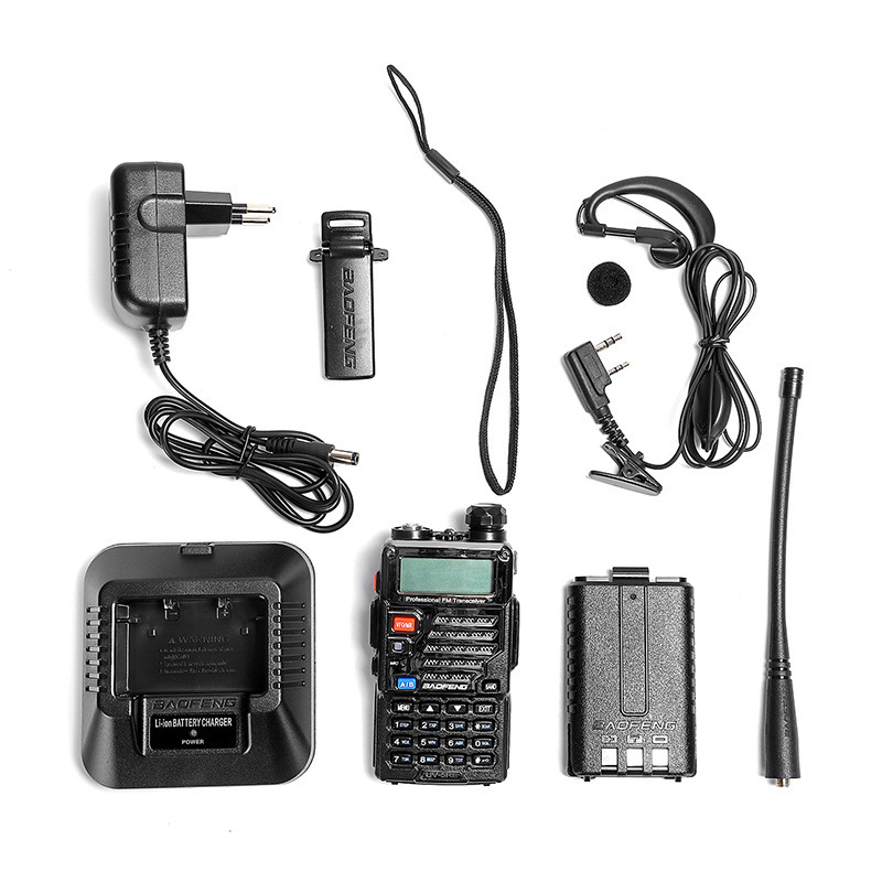 Radio Walkie-Talkie Portátil Impermeable UV-5RE Larga Duración de Batería