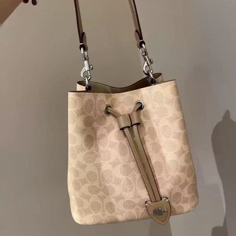 Koujia 2025 New Drawstring Mini Bucket Bag Retro Large-Capacity Armpit Shoulder Bag Cross-Border High-End and Versatile