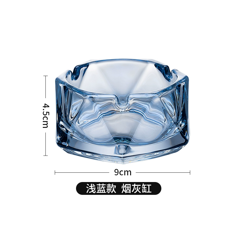 Big glass ashtray for commercial use for office, light luxury style