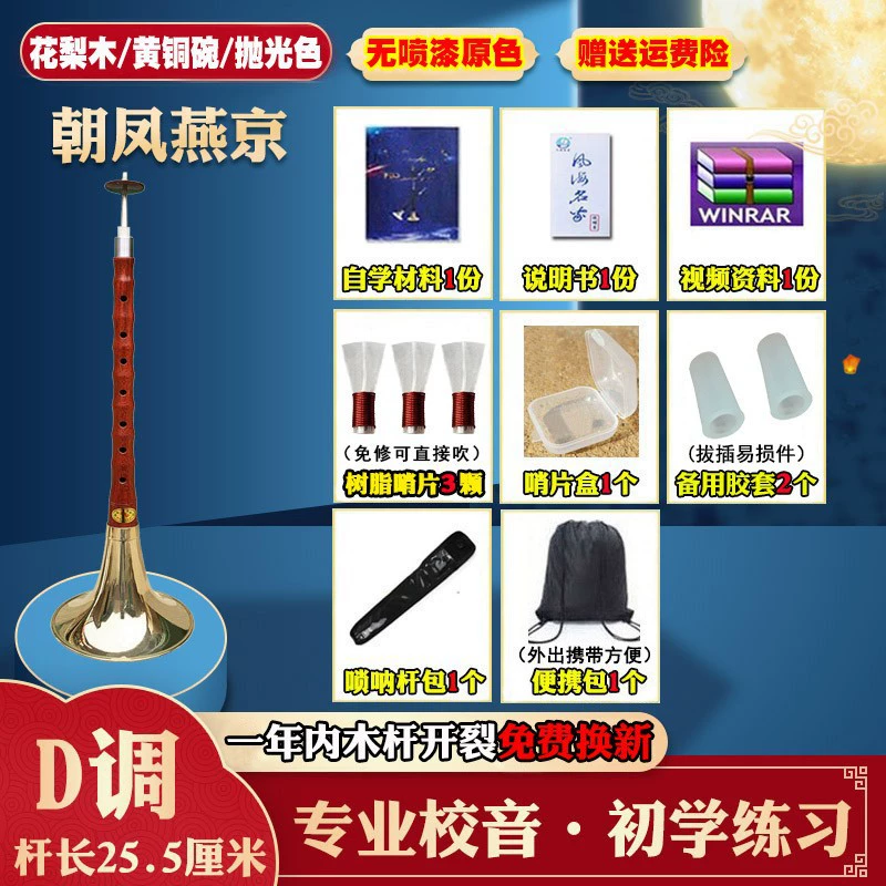 Набор инструментов Yanjing Suona для начинающих с ключом D и аксессуарами Suona B-flat для трубы.