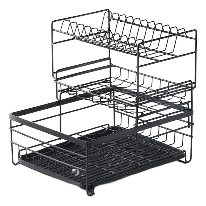 Amazon plato rack piso plato rack estante de almacenamiento plato drenaje rack cocina vajilla hogar