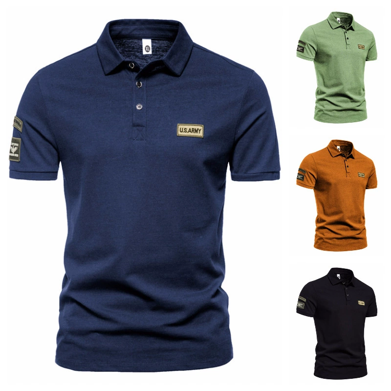 Summer travel T-shirt, polo, European style, USA, with short sleeve