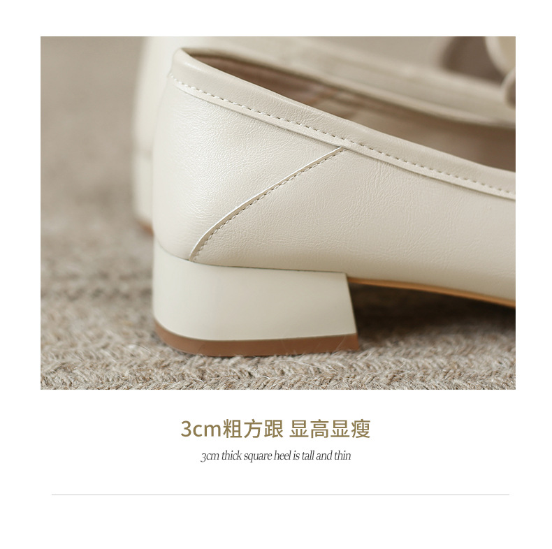 Giày lười nữ mũi vuông phong cách Anh Quốc, đế dày, gót thấp — BL66 màu đen chi tiết 19