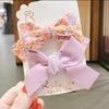 Hairgrip with bow, hair accessory for princess, floral print, wholesale