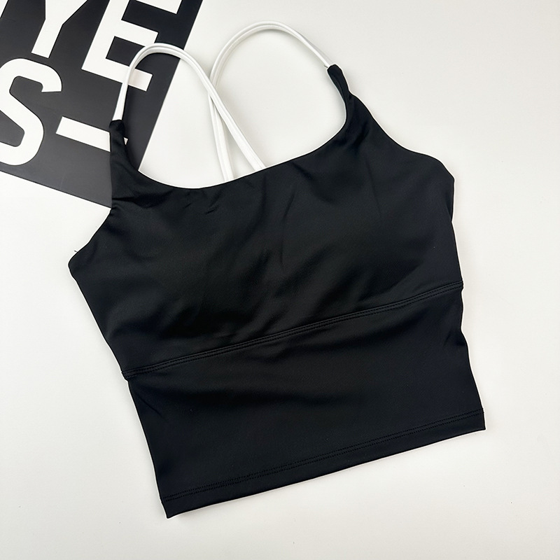 Sleeveless Sleeve Length Nylon, Cotton Blend Fabric Type Simple Style Sports Solid Color Nylon Cotton Blend Strap Active Tops Racerback Tank Tops