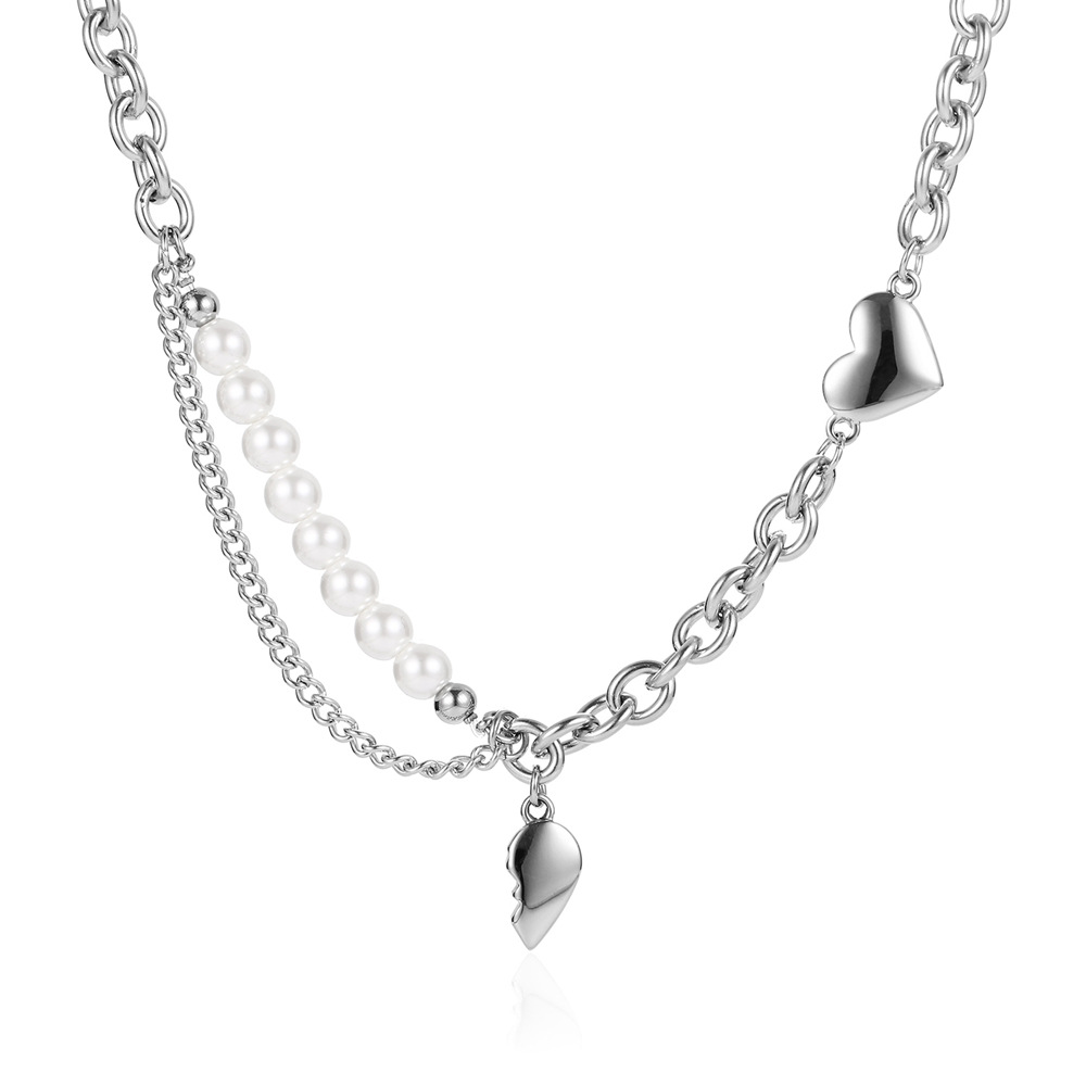 Brand small design universal necklace stainless steel from pearl for…
