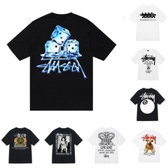Stussyスチュアート多項230グラム男女半袖tシャツ夏男性ゆるい高品質tシャツ代件